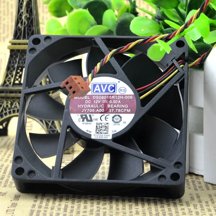 Бесплатная доставка! 5 шт./лот AVC DS08015R12H 006 8015 80*80*15 мм (8 см) 12V 0.50A Вентилятор