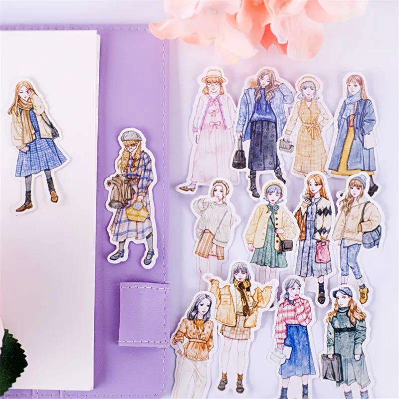1pack girls Stickers scrapbooking planner stickers kids girl notebook cute kawaii beauty book sticker Creative new style | Игрушки и