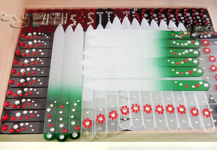 10x Стекло Пилочки для ногтей кристалл пилочка буфера Уход за ногтями детей с