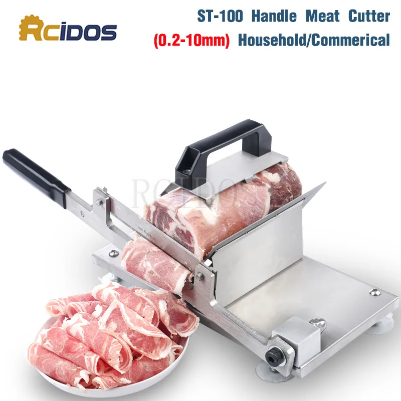 RCIDO ST-200 нержавеющая сталь замороженное мясо слайсер, ручка мяса резки, овощерезка машина, баранины рулоны машина