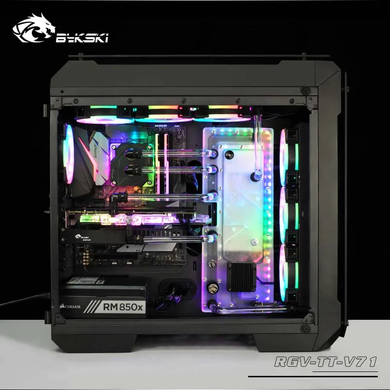 Bykski RGV-TT-V71 плата водяного охладителя для чехла Tt View 71 RBW(5 В)/RGB(12 В) подходит