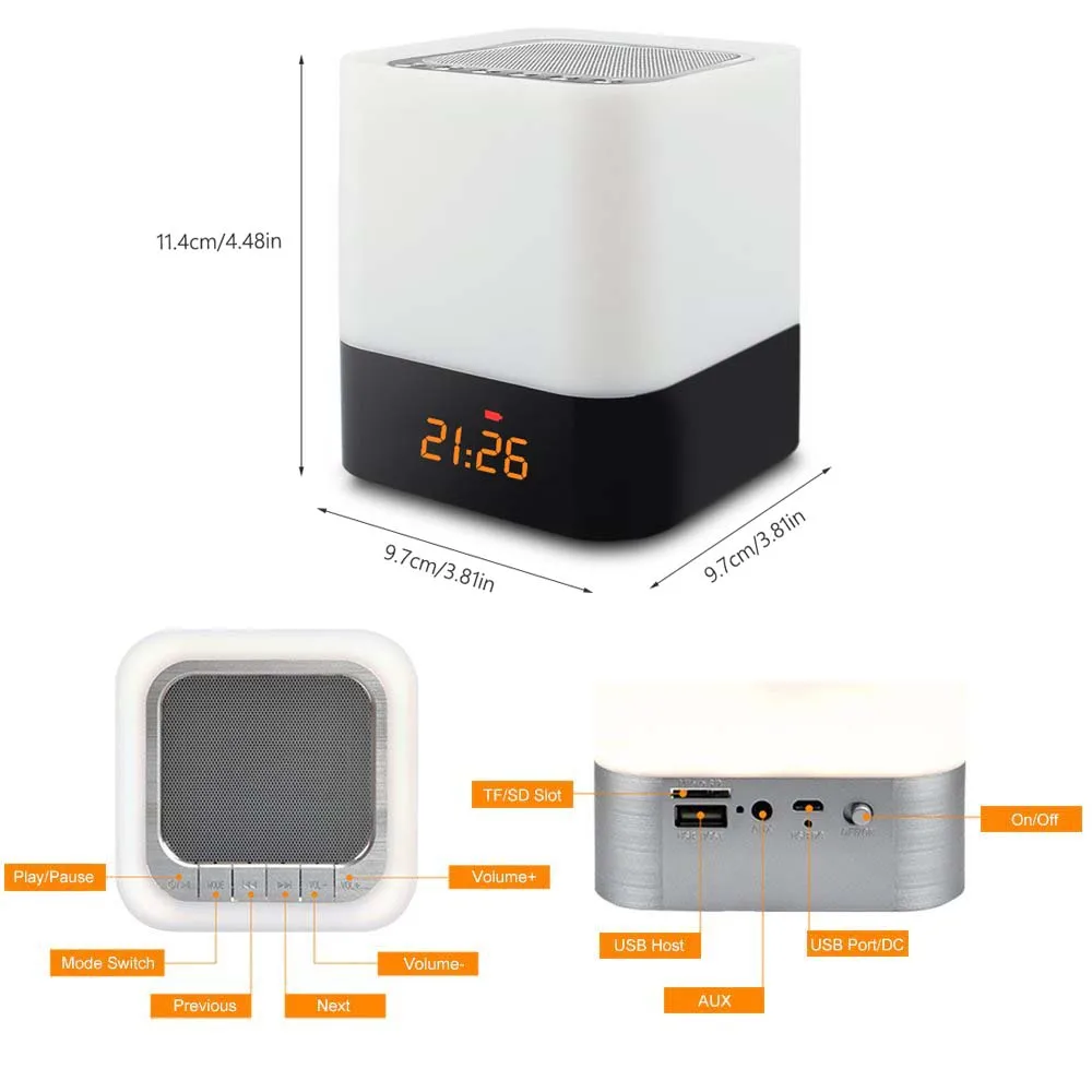 Электронные настольные часы для детей Wake Up Light Nixie ночные FM радио будильник