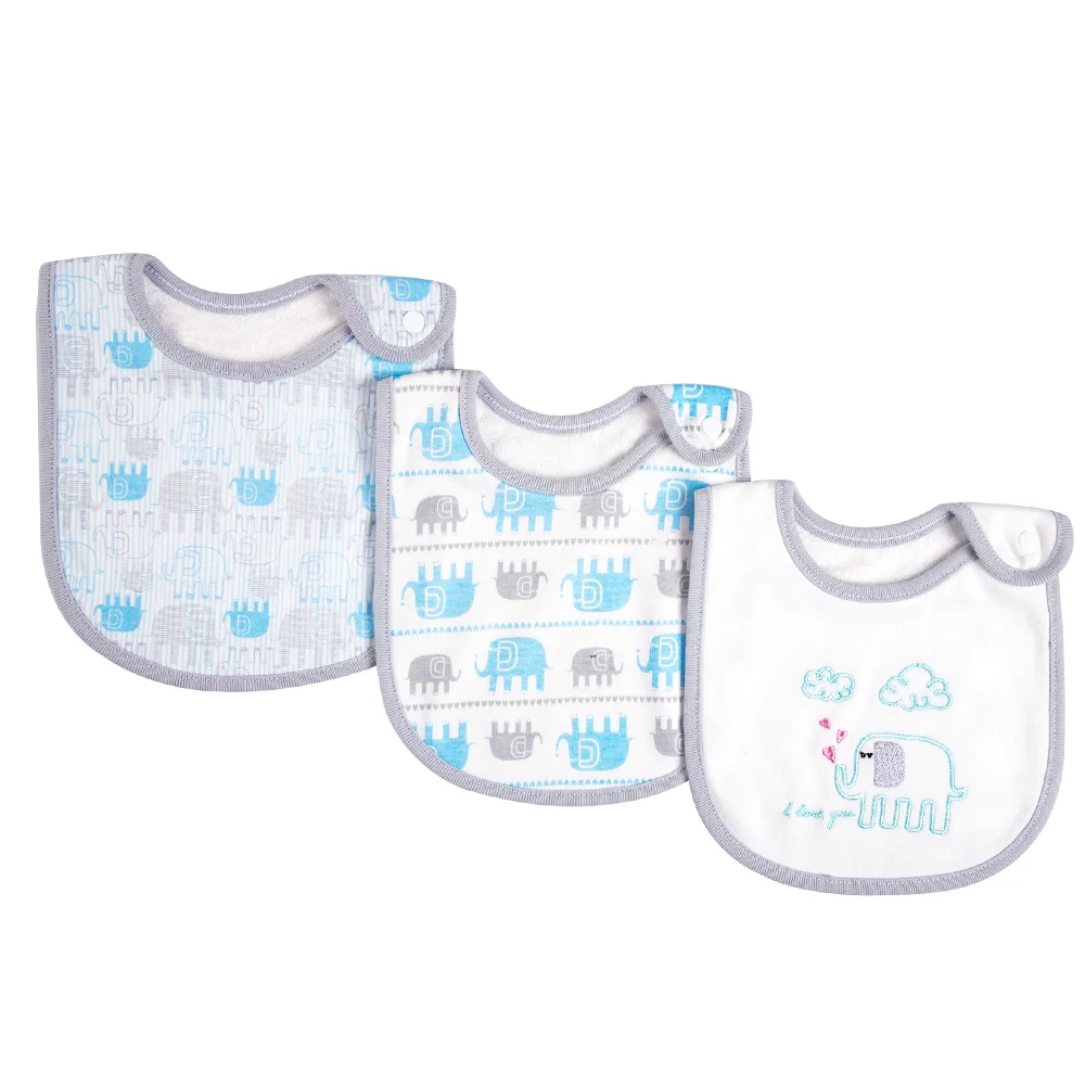 Whale(3pcs) Детские нагрудники из хлопка для новорожденных, водонепроницаемый нагрудник, бандана для малышей, нагрудник с рисунком из мультфильма для девочек, нагрудник для мальчиков, одежда для малышей 0-3 лет - Цвет: Whale(3pcs)