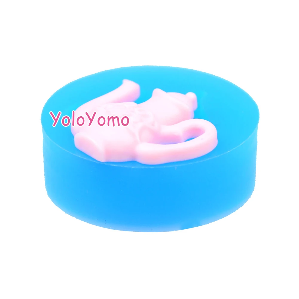 F034YL 20.5mm Teapot Silicone Mold - Cake Decorating Fondant Resin Polymer Clay DIY Handmade Dollhouse Candy Chocolate Wax | Дом и сад
