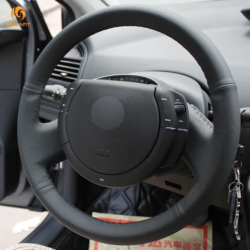 MEWANT для Citroen Triumph C4 2005 2006 2007 2008 2009 2010 черная искусственная кожа аксессуары|car steering