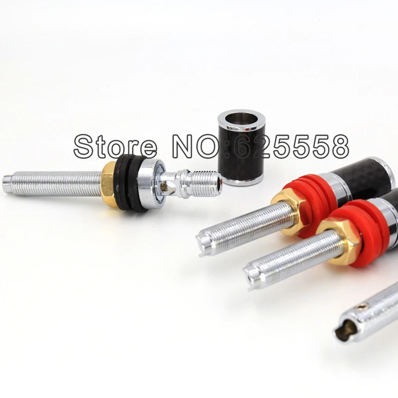 4 шт. клемма для динамика из углеродного волокна с родиевым покрытием|post|post termination