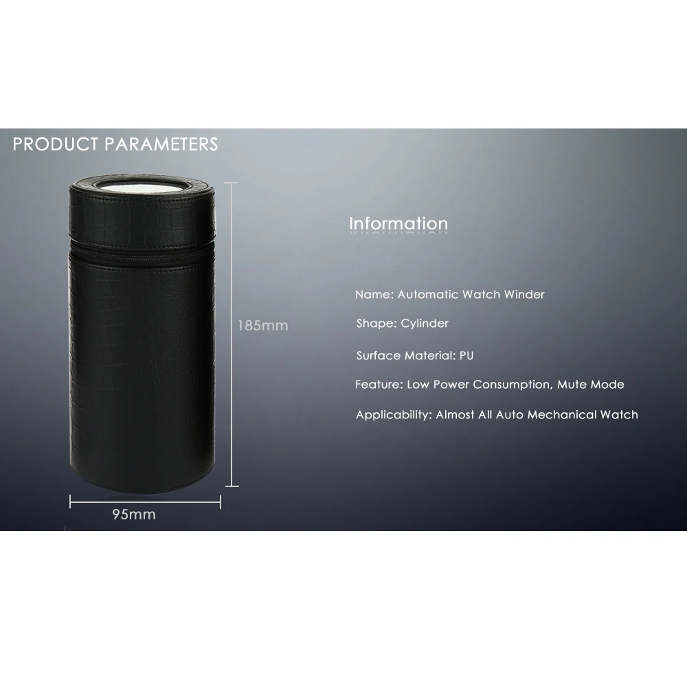 Сказочный цилиндр форма часы намотка автоматический круглый один Winder Mute дисплей