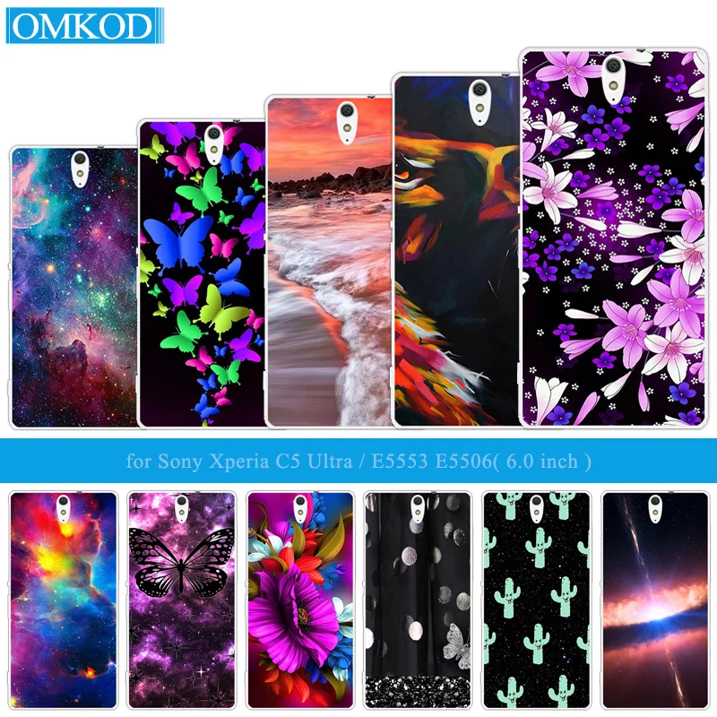 Чехол для телефона Sony Xperia C5 Ultra Butterfly Cover Silicone 6 0 "для dual E5553 E5506 E5533 Capa|Бамперы| |