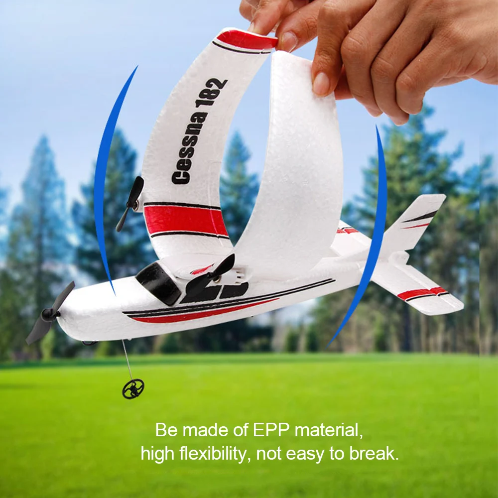 

FX801 Airplane Cessna 182 DIY RC Plane 2.4GHz 2CH EPP Craft Electric RC Glider Airplane Outdoor Fixed Wing Aircraft Toy for Boys