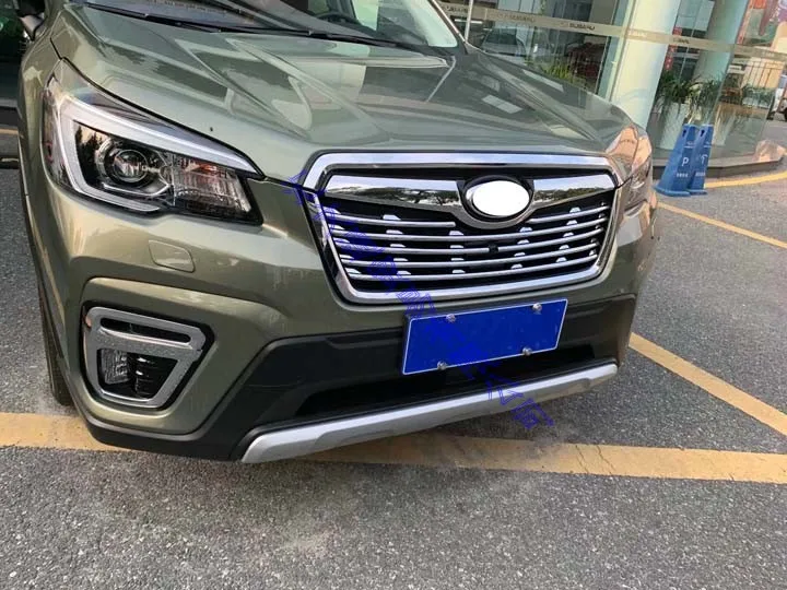 С камерой для Subaru Forester SK украшения аксессуары ABS Хром Передняя решетка крышка центр сетка отделка
