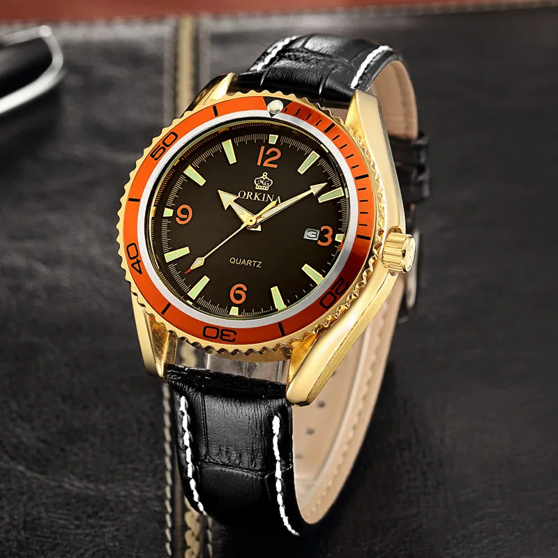 ORKINA Новые Креативные мужские спортивные кварцевые часы от ведущего бренда