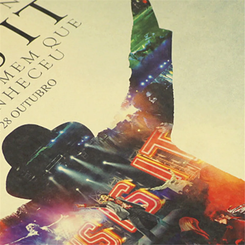 Майкл Джексон не липкие винтажные наклейки ретро крафт обои наклейка на стену