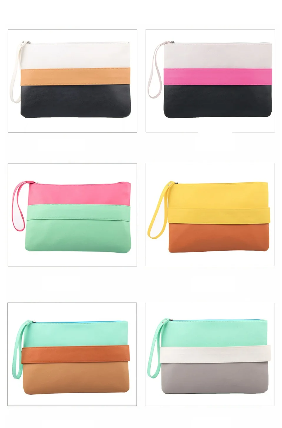 Женская кожаная сумка конфетного цвета, повседневные клатчи, сумочка Bolsa Feminina, сумки на ремешках, женские повседневные Лоскутные клатчи на ремешке