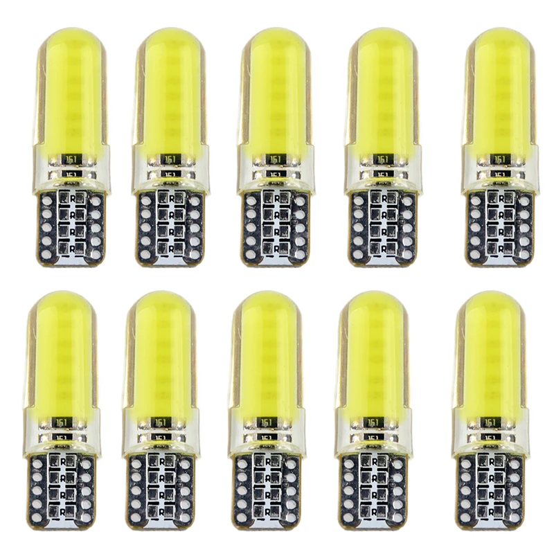 10 шт. авто светодиодный Canbus T10 W5W светодиодный 12SMD Белый 12 в автомобильный клинообразный парковочный купольный Светильник Ширина лампы габаритный светильник лампа