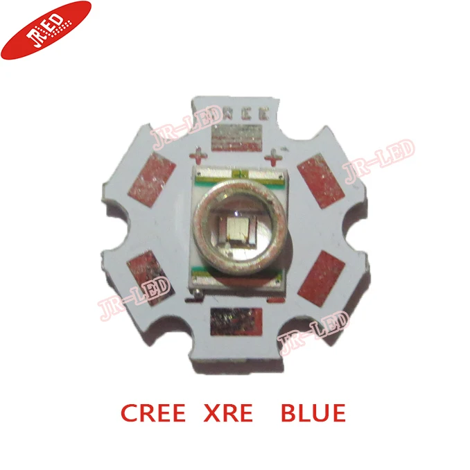 

Freeshipping! 10PCS CREE XRE xr-e Q5 LED Emitter XLamp LED blue-460-465nm with 20MM heatsink