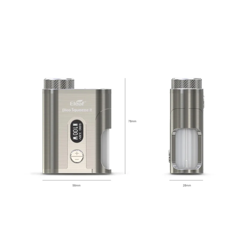 Оригинальный eleaf Pico Squeeze 2 Коробка мод Vape с 8 мл блок впрыскивания Емкость 100 Вт