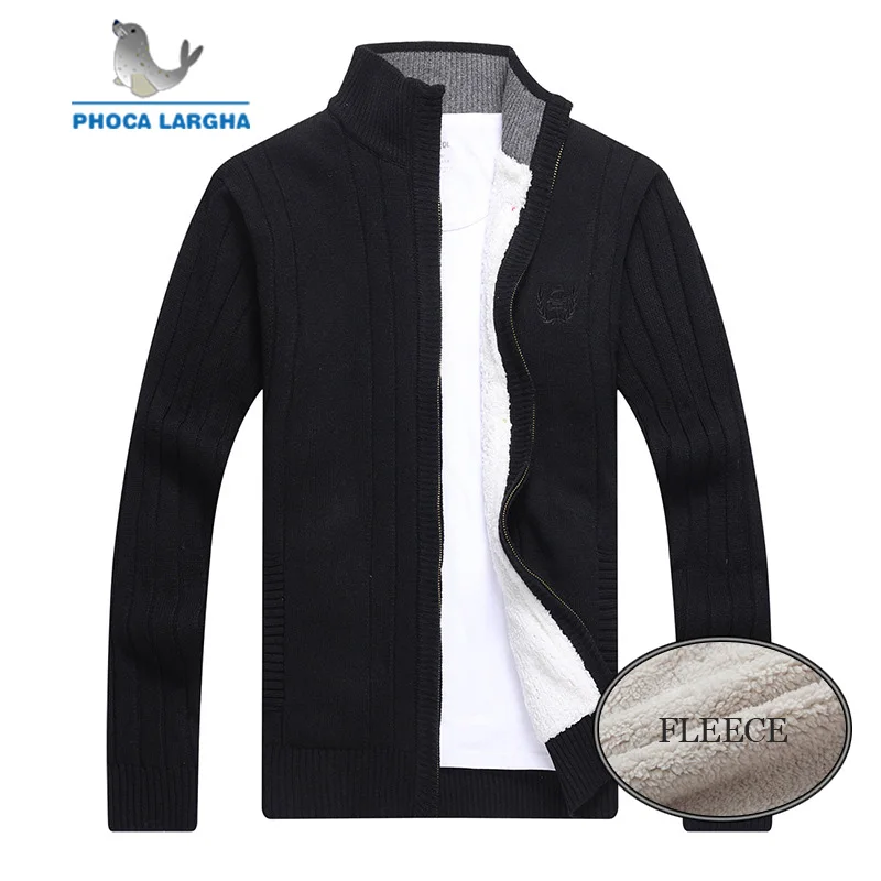 Мужской кардиган свитер вязаный мужской шерстяной из флиса Мужская однотонная