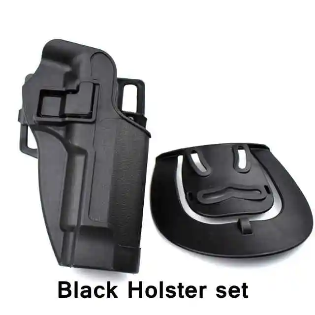 black only holster Тактический правый пистолет кобура для оружия и пояс кобура для Beretta 92 96 M9 - Цвет: black only holster