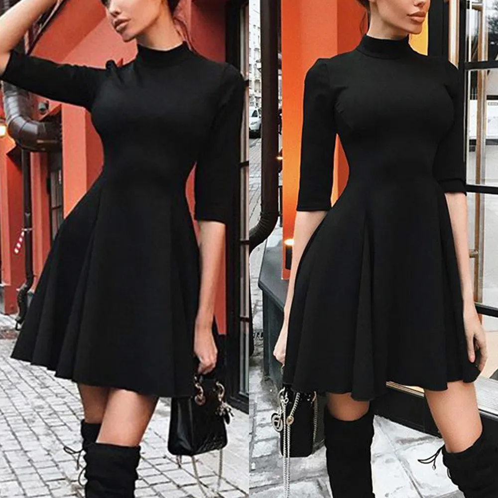 Черное тонкое Плиссированное Платье Vestido летние женские праздничные вечерние