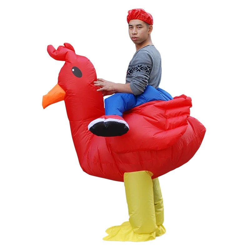 JYZCOS Надувные Петух костюм для Хэллоуина способный преодолевать Броды взрослых