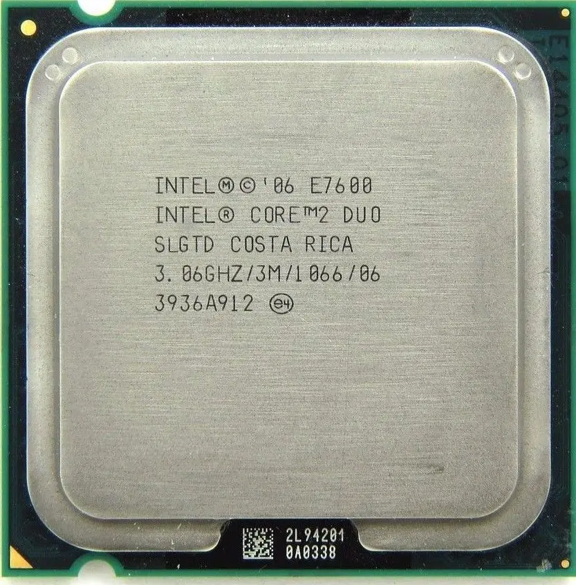 Intel Core 2 Duo E7600 3 06 ГГц МБ 1066 мГц разъем LGA 775 Процессор Processore испытания | Компьютеры и