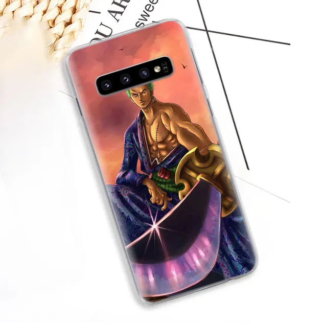 04 Одна деталь Зоро, Луффи телефон чехлы для samsung Galaxy S10e S10 плюс S8 S9 плюс S6 S7 край A40 A50 A70 M20 случае Coque - Цвет: 04