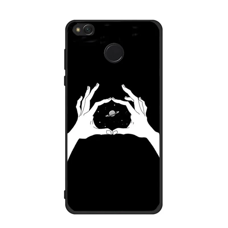 Silicon Case For Xiaomi Redmi 4X Cartoon Soft TPU Back Cover 5A 4A Note 4 Mi A1 5X Phone Black |