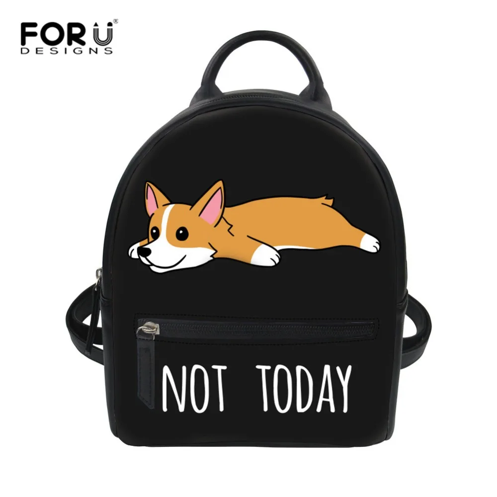 2021 дизайнерский милый рюкзак из искусственной кожи яркий Corgi Dog