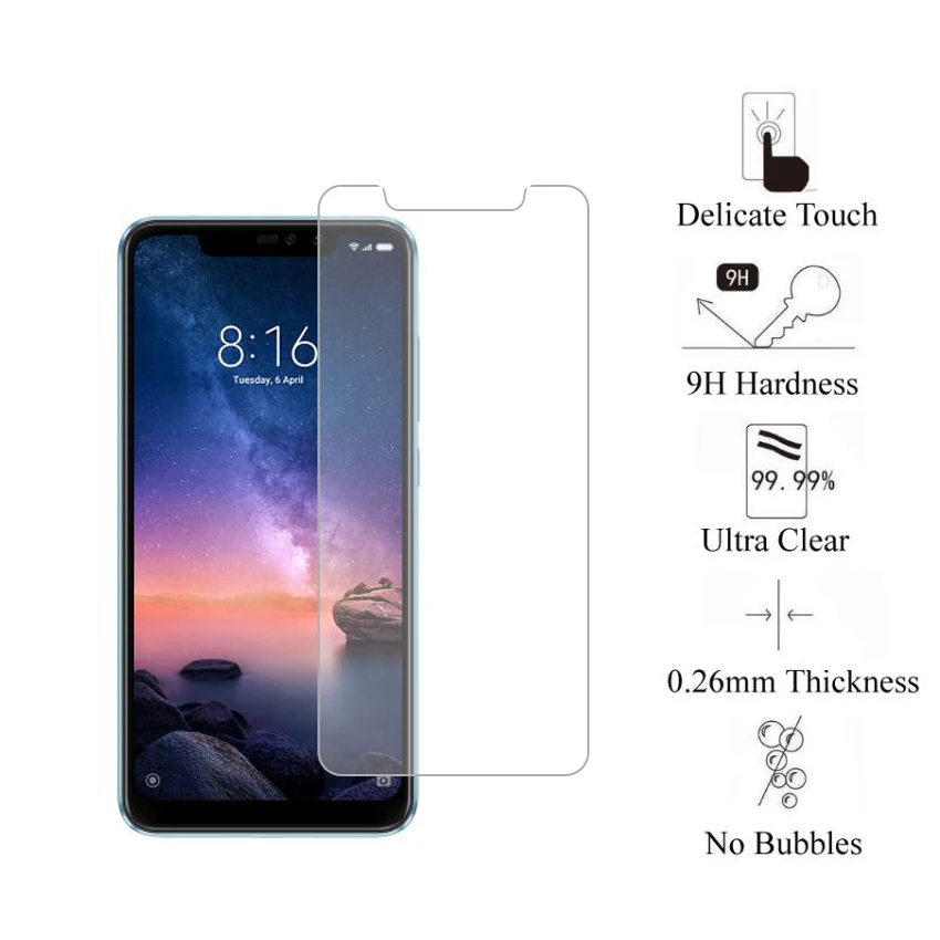 Для Xiaomi Redmi Note 6 Pro 2.5D 0,26 мм закаленное стекло для защиты экрана Защитное стекло для Xiaomi Redmi Note 6 Pro стекло