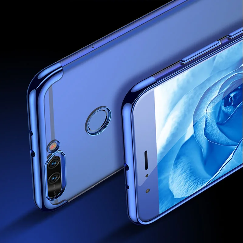 Силиконовый мягкий чехол для Huawei Honor V10 7Plus 7X 6A 9 lite с гальваническим покрытием Magic