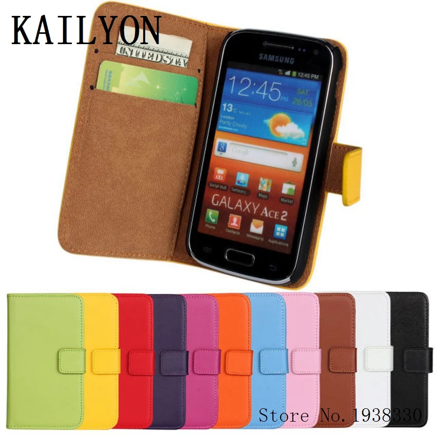 Роскошный чехол kailyon из натуральной кожи для Samsung Galaxy Ace 2 i8160 книжка с подставкой и
