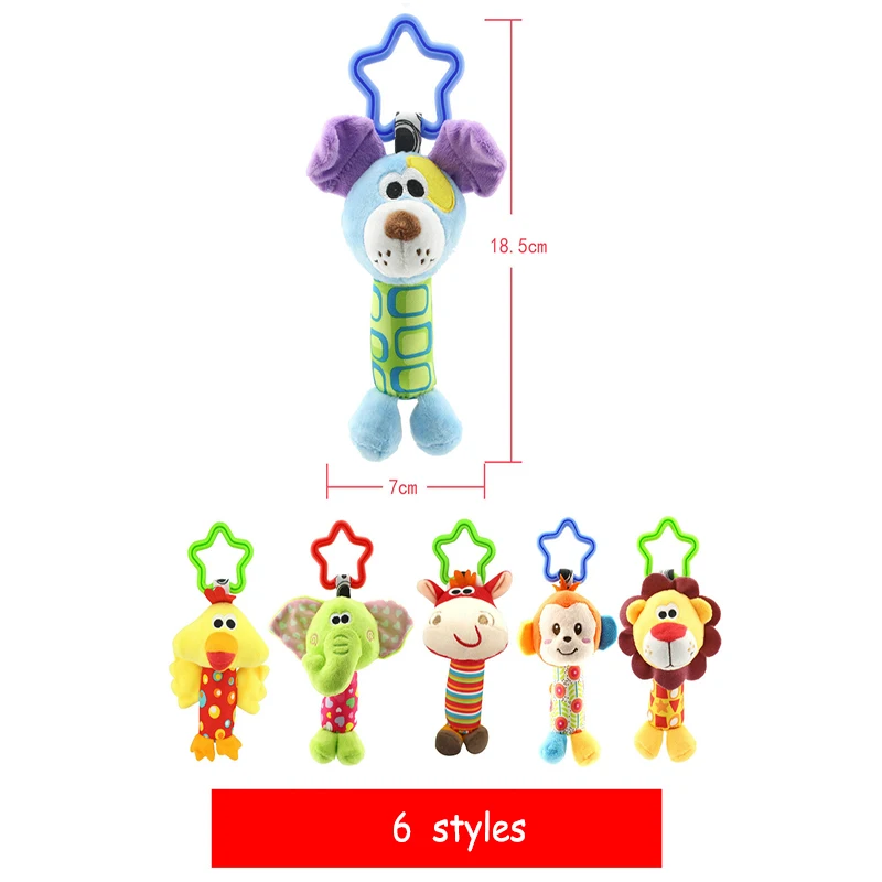 Стиль 6 счастливый обезьяна для новорожденных Мягкая погремушка Игрушечные