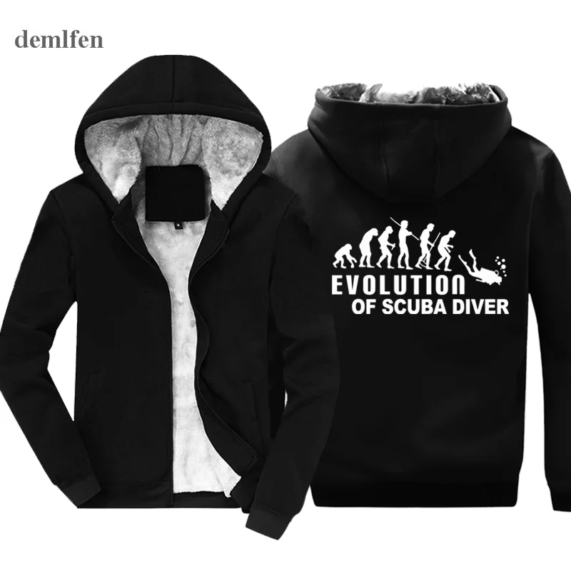 Evolution Of Scuba Diver нырять флаг погружения забавные мужские толстовки Новый дизайн