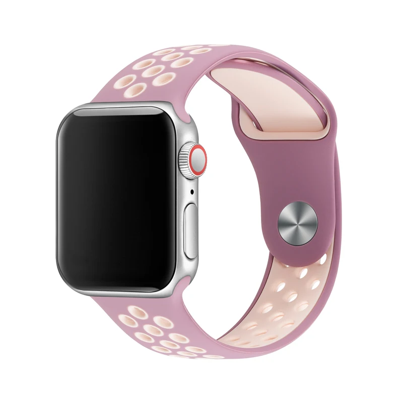 23 Ремешок для часов Iwatch Apple Watch 4 42 мм 44 мм силиконовый спортивный ремешок для Apple Watch 3 38 мм 40 мм сменные полосы 81010 - Цвет ремешка: 23
