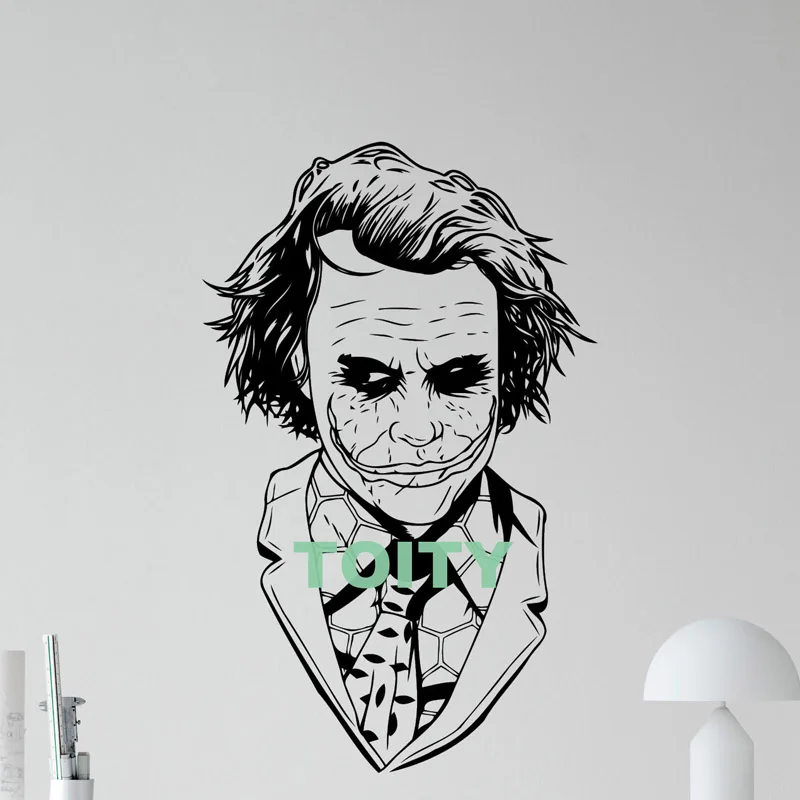 29 дизайнов Джокер стикер на стену DC Comics Хит Леджер суперзлодей виниловая наклейка домашняя внутренняя отделка художественная роспись - Цвет: H92cm x W57cm