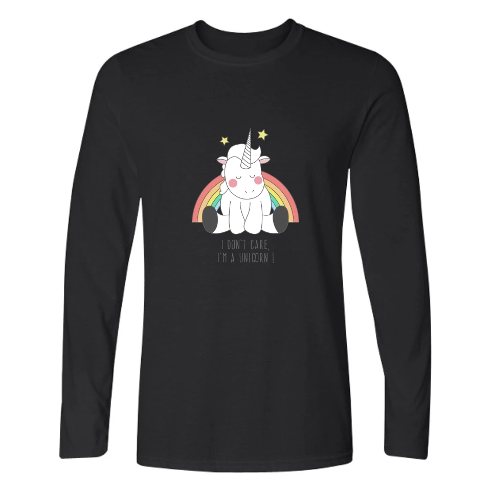 LUCKYFRIDAYF 2017 Unicorn футболка на осень с принтом Для женщин/Для мужчин хлопковая