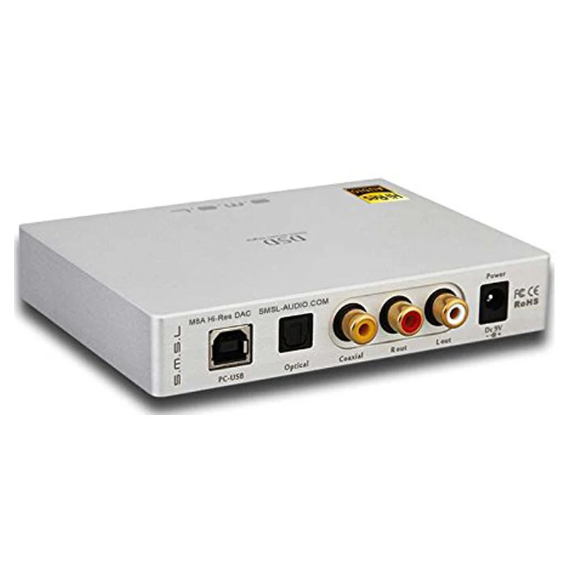 Новый SMSL M8A встроенный DSD512 HIFI декодер поддержка DOP DAC ES9038 PCM768kHz Micro USB усилитель