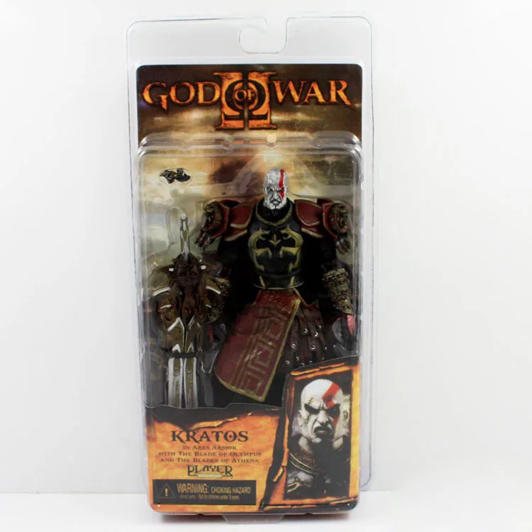Высокое качество игрушки NECA God of War 2 II Кратос в Ares Броня W лезвия 18 см ПВХ Фигурки