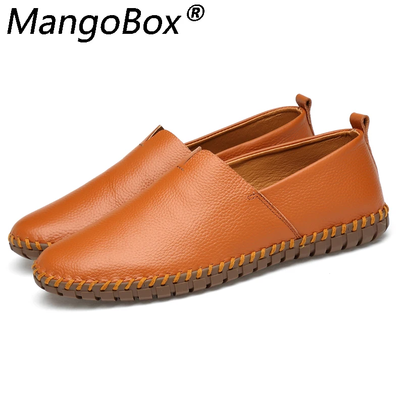Брендовая летняя повседневная обувь мужские лоферы мокасины из натуральной кожи