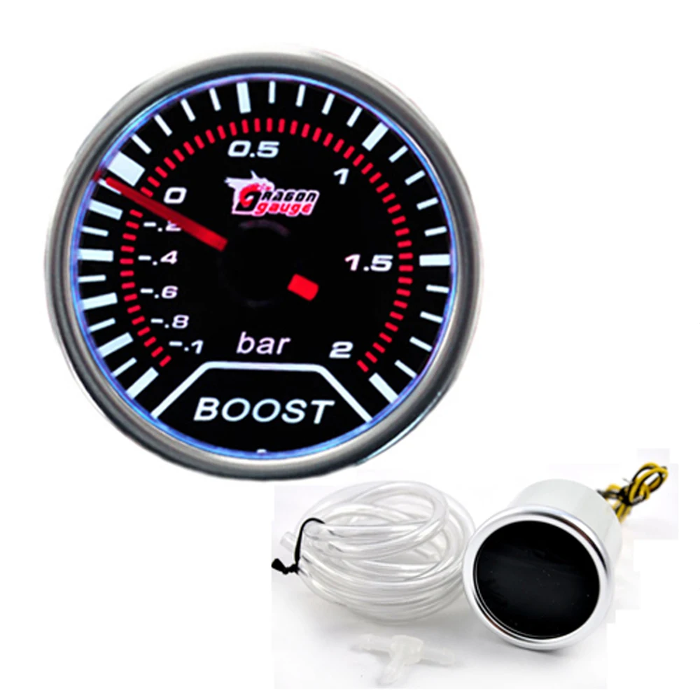 EE Поддержка автомобиля Универсальный Дым Лен 2 &quot52 мм LED бар турбо индикатор Boost