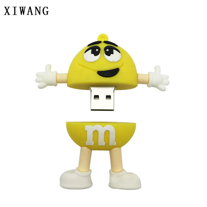 USB флеш-накопитель 128 Гб мультфильм M& M Chocolate Bean usb 2,0 4 ГБ 8 ГБ Флешка 16 Гб Флешка 32 Гб 64 Гб usb карта памяти