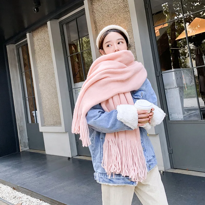 2018 женский зимний шарф длинный теплый модный и обертывания для леди Повседневный