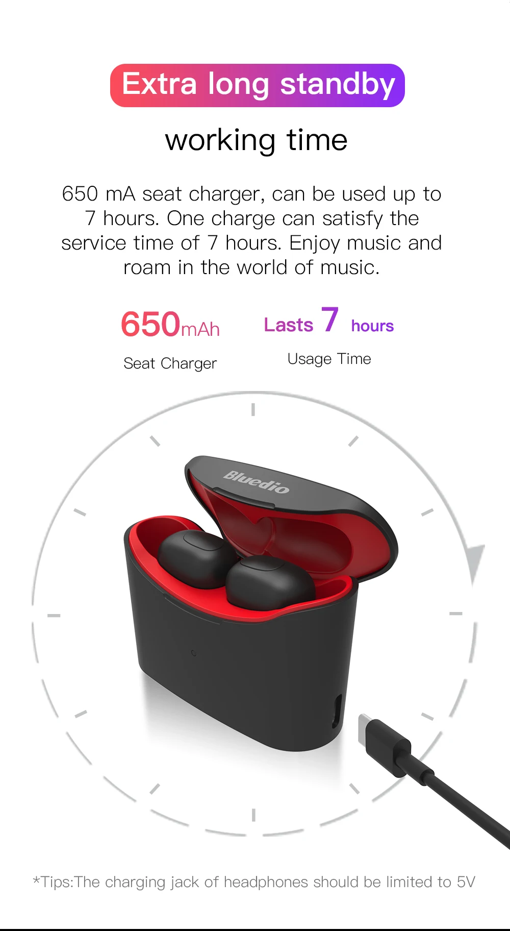 Bluedio T-elf TWS mini Bluetooth 5,0 Спортивная гарнитура Беспроводные наушники с зарядным устройством для huawei наушники Xiaomi