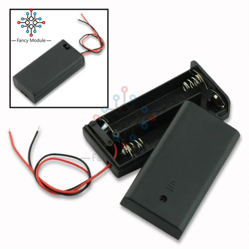 Чехол для аккумулятора размера AA футляр хранения батарей с 1 2 слотами |