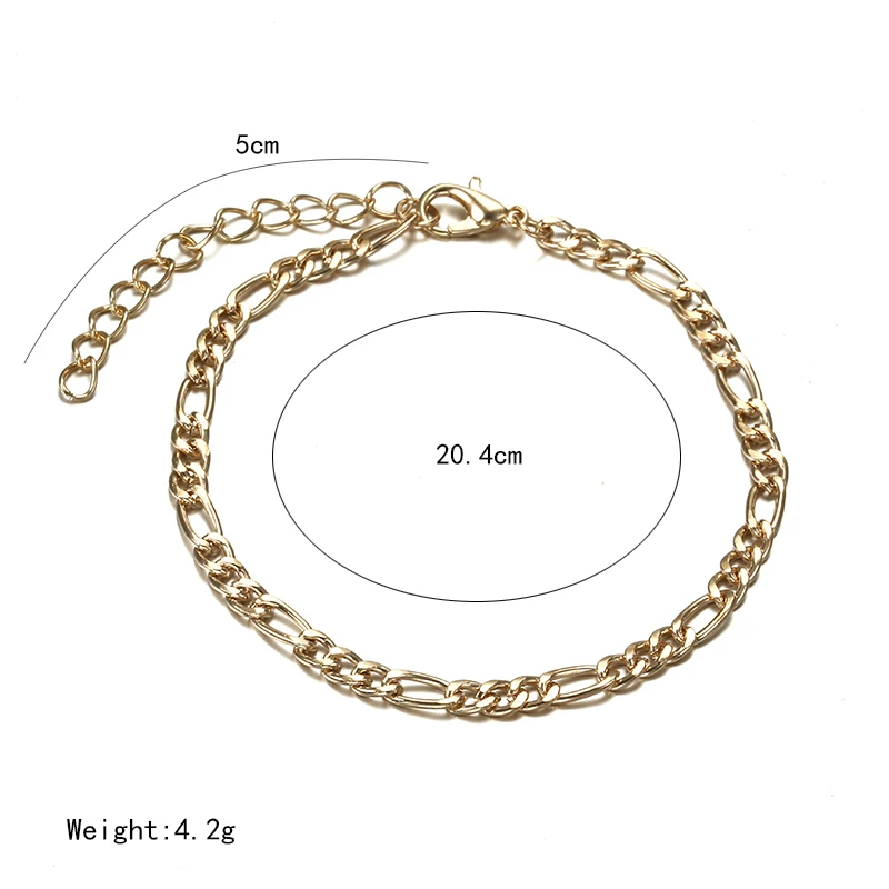 Женский браслет на щиколотке модный пляжный серебряного цвета | Украшения и