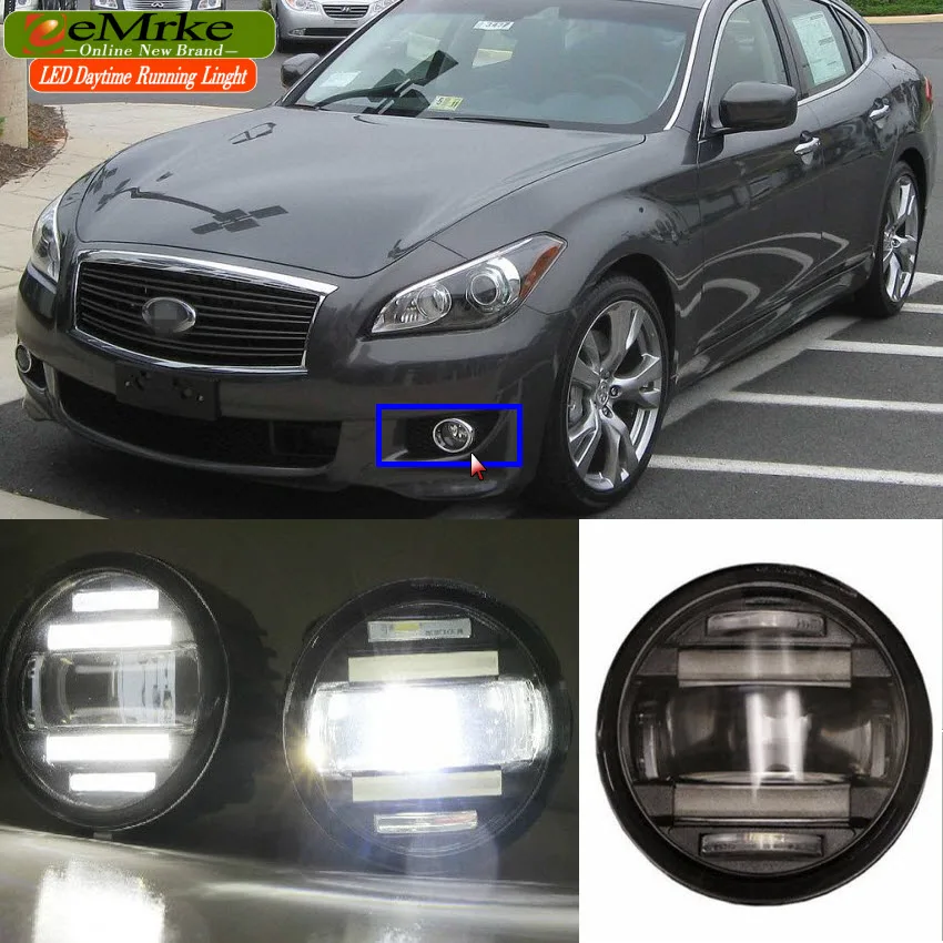 EeMrke для Infiniti M M37 M56 Y51 Q70 Q70L 2 в 1 многофункциональные светодиодный Противотуманные