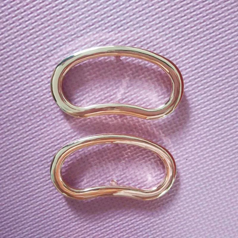 40 наборов 90х38 мм никелевый металлический кошелек с люверсами Золотая овальная