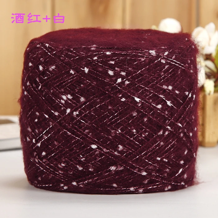 200 г/лот ручная вязка крючком, пряжа для вязания,, с пайетками, в горошек, Вязанная, зимняя, теплая, Laine A Tricoter zl4