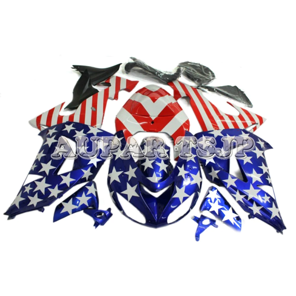 

Blue White Stars Red Stripes Fairings Fit For Kawasaki ZX10R 2006 2007 ZX-10R 06 07 ABS Plastic Injection Cowling