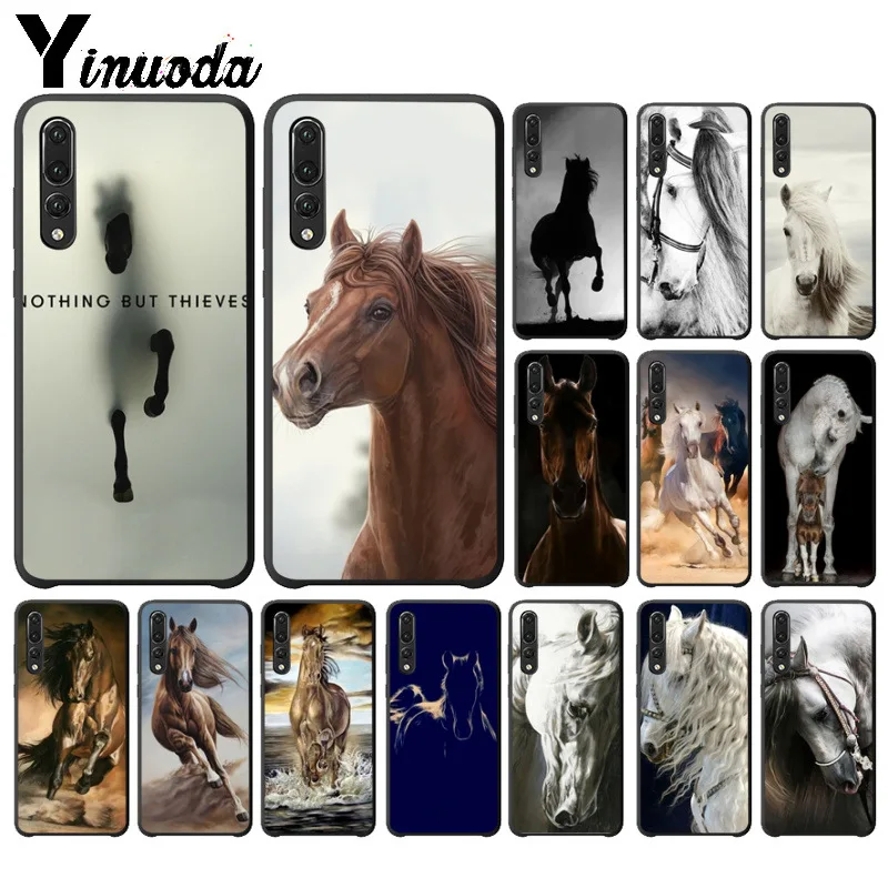 Yinuoda андалузская лошадь черный мягкий чехол для телефона Huawei P10 plus 20 pro P20 lite mate9 10